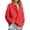 Vermilion, variant on Stralyhd Womens Oversized Sweatshirt Stand Henley Collar Long Sleeve Soft Comfort Pullover Tops Fall Fashion Outfits Beige L