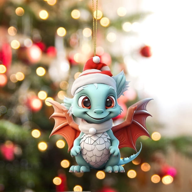 Wmhnj Adorno colgante acrlico para rbol de Navidad, ideal para fiestas navideñas, coches y decoracin del hogar.