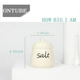 thumbnail image 4 of Salt Bowl,Ceramic Salt Jar with Lid and Spoon for Home and Kitchen 12oz, Beige, 4 of 5