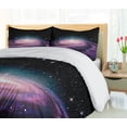 thumbnail image 5 of Ambesonne Galaxy Duvet Cover Set, Galaxy in Outer Space, 2-Calking, Mauve Black, 5 of 7
