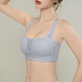 thumbnail image 7 of Women's Sports Bra Thin Sagging Gathering Bra With Double Breasts Plus Size Seamless Sports Bra Sports Bras for Women Gray S, 7 of 7