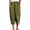 Army Green, variant on Capri Pants for Women Elastic Waist Lounge Loose cropped Pants with Pockets Womens Capris Plus Size Womens Clothing