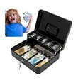 thumbnail image 1 of Locking Cash Box Locking Cash Box ,With Money Tray Cash Register Drawer Slots ,Widely Used, 1 of 6