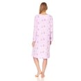 thumbnail image 2 of Lati Fashion Women Nightgown Sleepwear Pajamas Female Long Sleeve Sleep Dress Nightshirt Purple XL, 2 of 4
