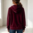 thumbnail image 5 of Resicozy Women Oversized Hoodie 2026 Long Sleeve Pullover Sweatshirt with Pocket Drawstring Wine L, 5 of 5