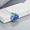thumbnail image 4 of YAFEINI Viking Wolf Necklace Sterling Silver Celtic Wolf Pendant Abalone Shell Jewelry Witcher Medallion Gifts for Women Men, 4 of 5