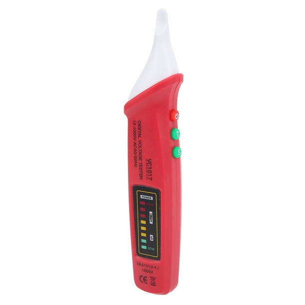 Probador de voltaje sin contacto Jadeshay Pluma de prueba eléctrica digital VC1017 Rojo