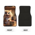 thumbnail image 2 of Kdxio Cartoon Cooking Cat Print Car Floor Mats Universal SUV Front Rear Floor Foot Mats 4-Piece Full Set with Non-Slip Rubber Backing Car Accessories for Most Cars, 2 of 7