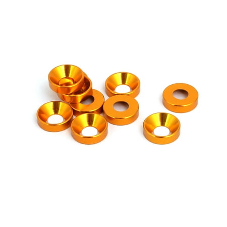 - M5 Aluminium Alloy Car Bumper Trunk Fender Washer Gold Tone 10pcs