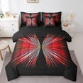 thumbnail image 1 of Erosebridal Abstract Butterfly Bed in a Bag Queen size, Geometry Lines Bed Set, Reversible 7pcs, 1 of 5