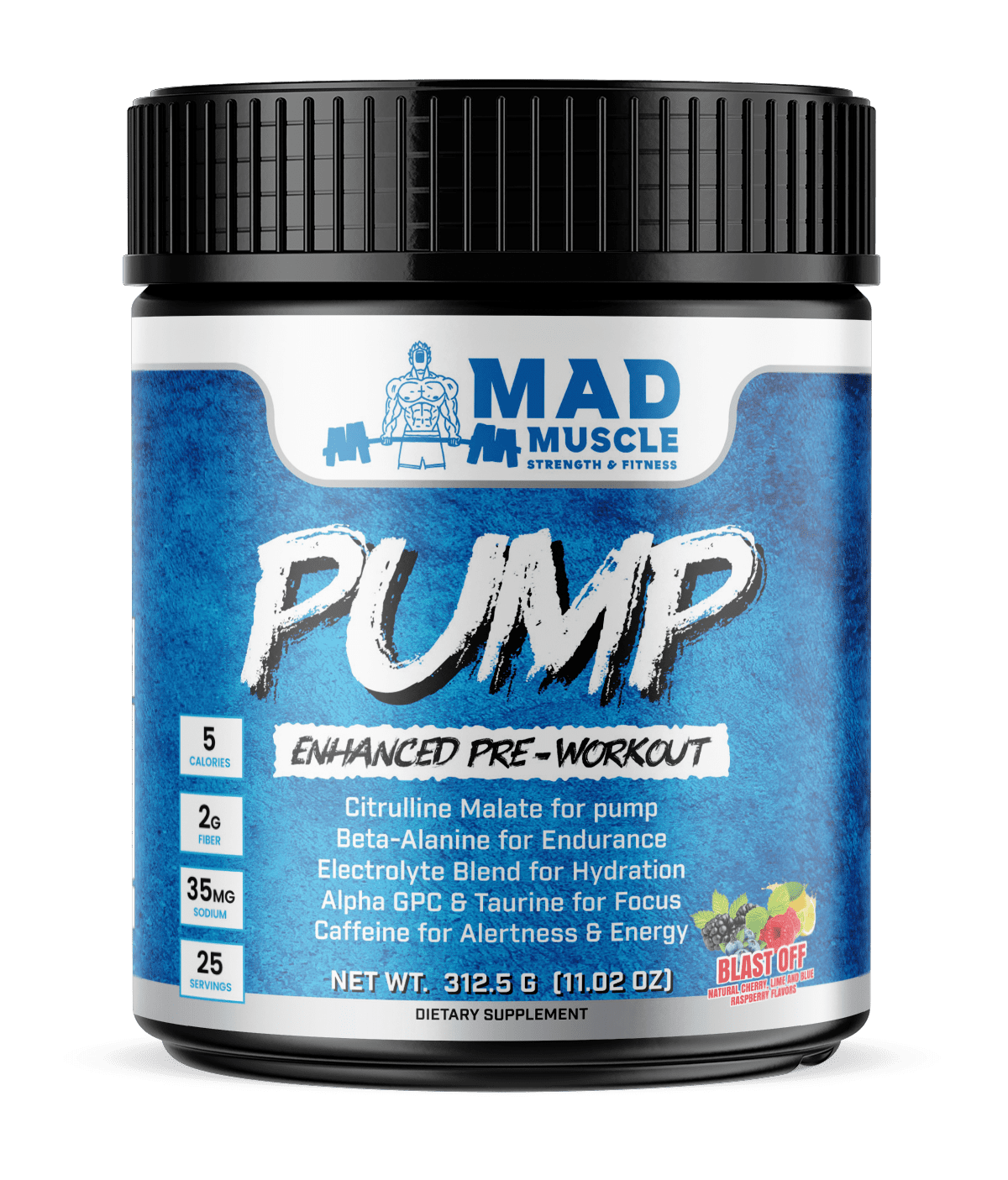 Pump Pre Workout Supplement Blast Off Flavor (tastes like smarties