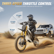 HOVERHEART Electric Dirt Bike,48V & 3000W Peak Power and 42 mph Max Speed for Adults&Teens, Dual Hydraulic Disc Brakes(White)