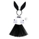 thumbnail image 4 of Conjunto de disfraz de conejito, diadema con orejas de conejo y cola para Halloween. Negro, 4 of 9