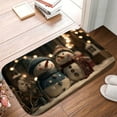 thumbnail image 5 of 1pc Snowmen in Winter Decor Absorbent Non-Slip Bathroom Thickened Flannel Rug Decor,Soft,Quick Drying,Suitable For Indoor/outdoor Use,Bathrooms,Bedrooms,Kitchens,Terrace,Laundry Rooms,16"x24", 5 of 9