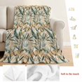 thumbnail image 5 of Summer Palm Leaf Blanket Soft Cozy Warm Throw Blanket for Couch, Plush Fuzzy Flannel Fleece Blankets for Sofa, Topical Vintage Botanical Leaves Bed Blankets Lightweight Gifts for Women, 30"x40", 5 of 9