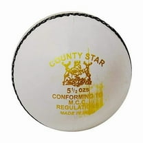 GM 1600891 County Star Leather Cricket Ball - White