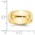 thumbnail image 3 of Primal Gold 10 Karat Yellow Gold 7mm Half Round Band Size 9, 3 of 3