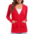 thumbnail image 4 of Urban CoCo Women's Button Down Lightweight Knit Cardigan Sweater with Pockets, 4 of 7