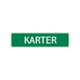 thumbnail image 1 of Karter Boys Letter Printed Plaque Decoration Label Indoor Outdoor Children Name Wall Novelty Aluminum Sign 4"x18", 1 of 1