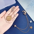 thumbnail image 3 of 2 broches de estrella y luna de 171 mm en 2 colores con cadena y pedrería, 3 of 6