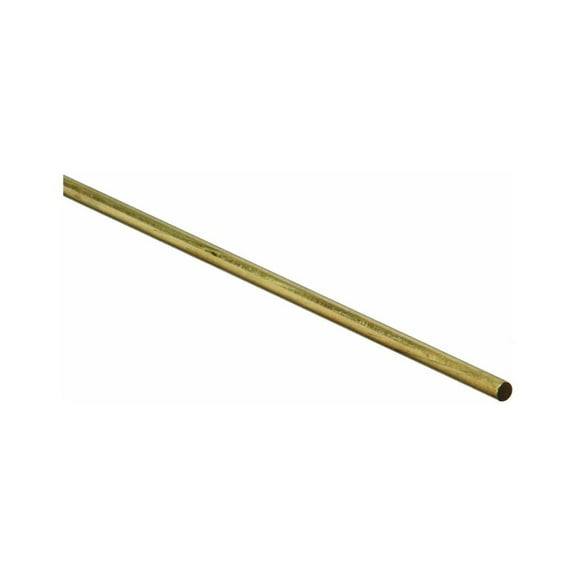 Stanley National N215-228 Stanley Round Rod, 1/8 In Dia X 36 In L, Solid, Brass