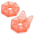 thumbnail image 4 of Cateissary Paquete de 2 Pastilleros Plástico 7 Rejillas Almacenamiento Diario Pastillas Dispensador Portátil Hogar Contenedor Caja Suministros Type3 NO3, 4 of 6