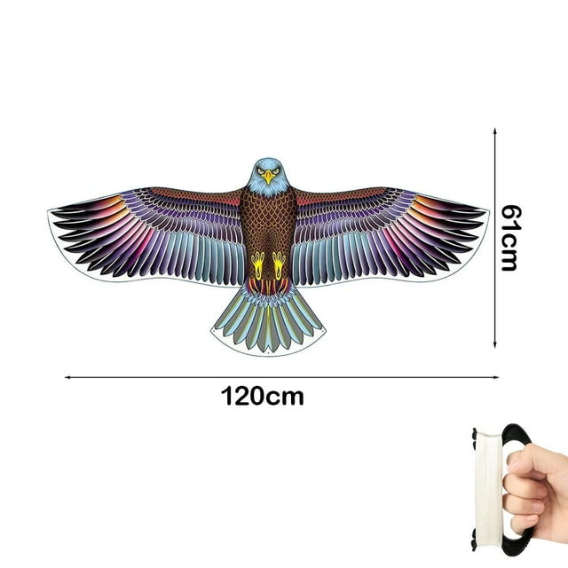 100 Meter Line Board Eagle Kite, Large Outdoor Flying Toy for Children & Adults, Cool Plastic Cartoon Design for Beach Park Fun, Easy to Assemble & Fly