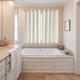 thumbnail image 3 of Sage Green Striped Kitchen Curtains 84 Inch Length, Modern Farmhouse Green Stripes Grommet Top Bedroom Living Room Curtains, Light Filtering Cafe Curtain Drapes 2 Panels Set 104''x84'', 3 of 9