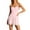 Pink, variant on Women Y2k Lace Mini Dress Ruffle Hem Tie Back Dress Flowy A Line Dresses Yellow L