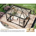 thumbnail image 3 of Jocisland 11x8.5x8.5 FT Pavilion Styled Greenhouse with Clear Panels Double Swing Doors, 6 FT Wall Height Hybrid Polycarbonate Greenhouse Greenhouse Kit, Greenhouses for Outdoors, Sunroom Black, 3 of 8