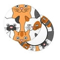 thumbnail image 7 of Uemuo Funny Cats Pattern Round Bar Stool Seat Covers Washable Stool Cushion Slipcover Elastic Bar Chair Covers-13 inch, 7 of 7