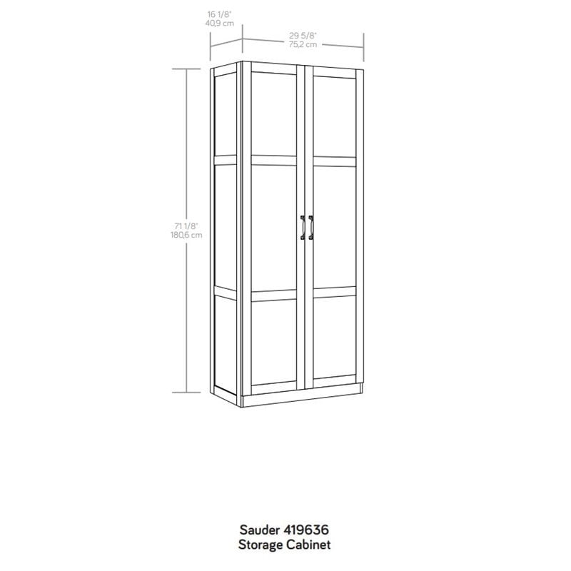 Scranton & Co Contemporary Engineered Wood Storage Cabinet in White
