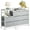 White, variant on Dresser with 3 Power Outlets & 2 USB Charging Ports, Wide Dresser 52” for Bedroom with 8 Large Drawers, Chest of Drawers for Bedroom, Living Room, Hallway, Vintage and Black
