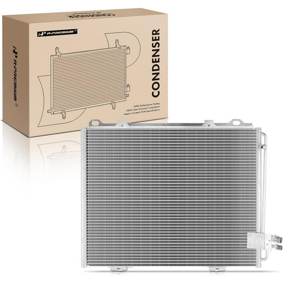 A-Premium Air Conditioning A/C Condenser Compatible with Mercedes-Benz E-Class E300 1995-1997, E320 1996-2002, E420 1997-1997, E430 1998-2002, E55 AMG 1999-2002, Replace# 2108300270, 2108300570