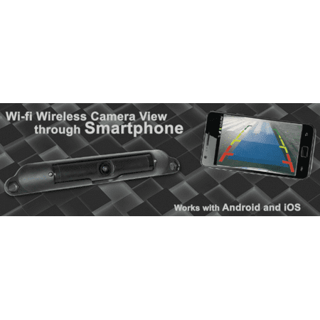 BOYO VTL420RX - WI-FI Wireless Bar-Type License Plate Backup Camera, Viewable through Smartphone (works with iOS and (Best Backup App For Android No Root)