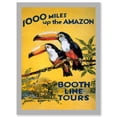 thumbnail image 1 of Amazon Toucan River Brazil South America Jungle Rain Forest Vintage Travel Advert Artwork Framed Wall Art Print A4, 1 of 4