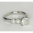 thumbnail image 4 of 3.50 Cts Round Cut Moissanite Diamond Engagement Ring /18K White Gold Plated Anniversary Ring/ Wedding Ring / Dainty Ring / Promise Ring, 4 of 4