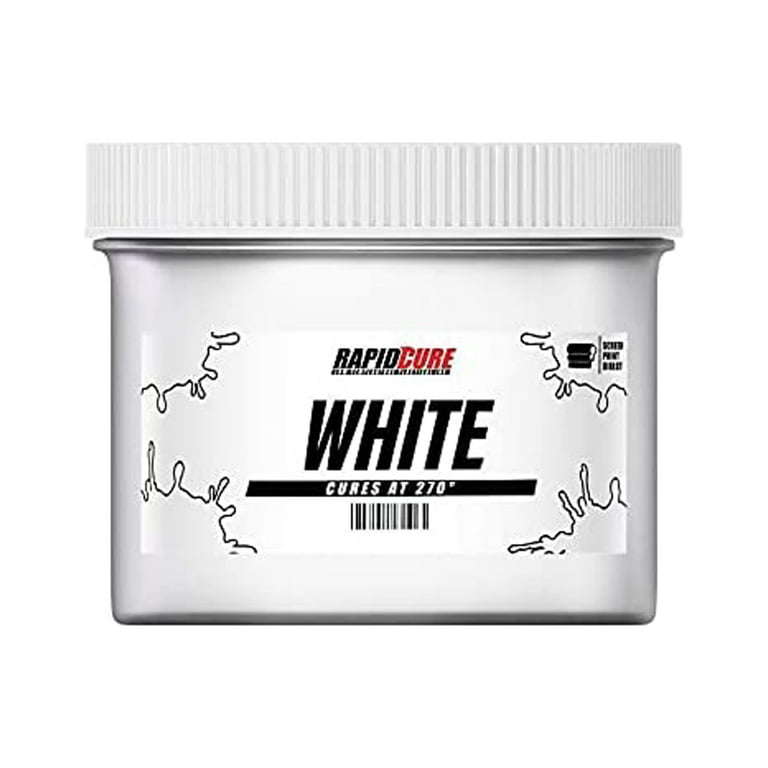 Rapid Cure White Screen Printing Ink (Pint - 16oz.) - Plastisol Ink for Screen Printing Fabric - Low Temperature Curing Plastisol by Screen Print