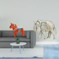 thumbnail image 2 of Figura de escritorio,Estatua de caballo Dala tradicional sueca,artesanía,Figura creativa de caballo de Dalecarlian,Figura de elefante,Escultura rústica de elefante tallada a mano en madera, 2 of 8