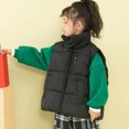 thumbnail image 5 of Godderr Boys Girls down Vest Outwear for Kids Toddlers 2-10Y Winter Warm Waistcoat Outfit Little Boys Girls High Collar Zipper Puffer Sleeveless Jacket, 5 of 7