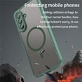 thumbnail image 4 of YEYKX Magnetic for Samsung Galaxy A17 5G Case [Compatible with MagSafe] [Military Grade Drop Protection] Translucent Matte Shockproof Phone Case,Green, 4 of 8