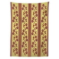 thumbnail image 3 of Ambesonne Floral Tablecloth Rectangular Table Cover, Red Flowers on Stripes, 60"x84", Burgundy Yellow, 3 of 4