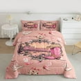 thumbnail image 2 of Castle Fairy Cowgirl Boots Hats Bedding Comforter Set 2pcs for Adults Boys Girls,Western Theme Twin Comforter Sets Microfiber,Southwestern Vintage Aesthetic Breathable Bedding Set, 2 of 8