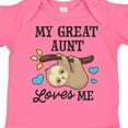 thumbnail image 4 of Inktastic My Great Aunt Loves Me with Sloth and Hearts Boys or Girls Baby Bodysuit, 4 of 5