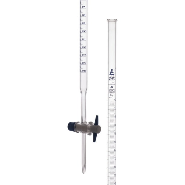 Burette, 25ml Blue 0.10mL Graduations Class A, +/0.05mL Tolerance