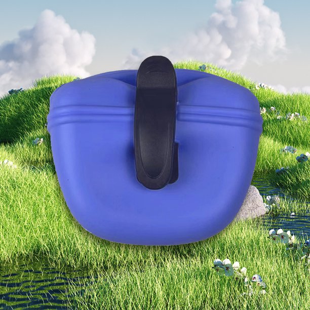 Bolsa De Golosinas Para Perros Bolsa de regalo de silicona para perros, bolsa ligera para aperitivos para cachorros, suministros para mascotas, azul oscuro y azul