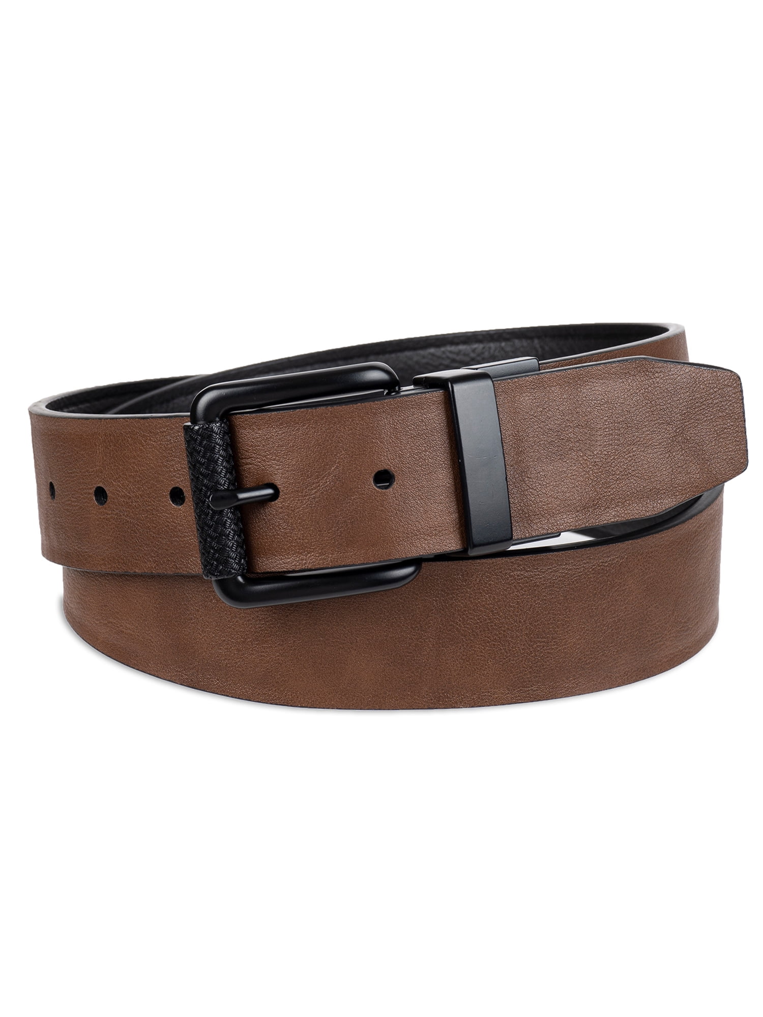 Genuine Dickies Men's Two-In-One Reversible Black to Brown Casual Stretch Belt