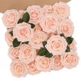 thumbnail image 2 of 25 piezas de flores falsas XCF rosas de espuma con tallos para hacer ramos de novia decoración del hogar, 2 of 4