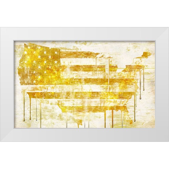 Sommers, Mindy 14x10 White Modern Wood Framed Museum Art Print Titled - American Dream