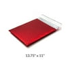 StarBoxes 50 Red Poly Bubble Mailers 13.75" x 11" Metallic Glamour Self-Seal